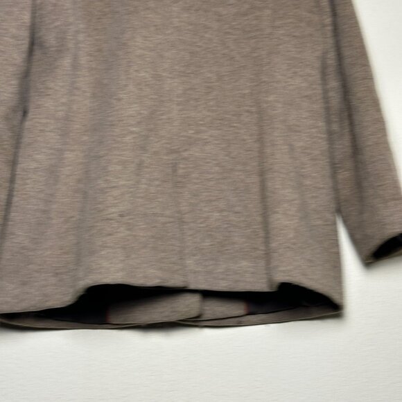 Calvin Klein Silk Wool Blend Brown Peacoat Jacket Women L Outerwear Winter Fall - Picture 15 of 15